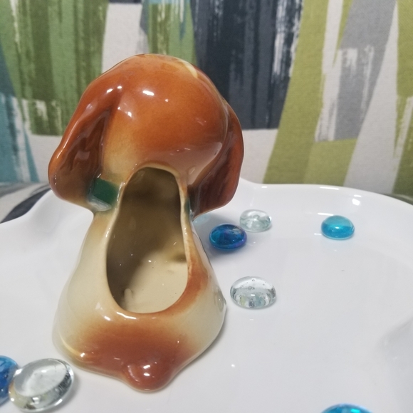 Vintage 1959's Cocker Spaniel Puppy Dog Small Ceramic Planter Figurine Retro Cut - Picture 4 of 9